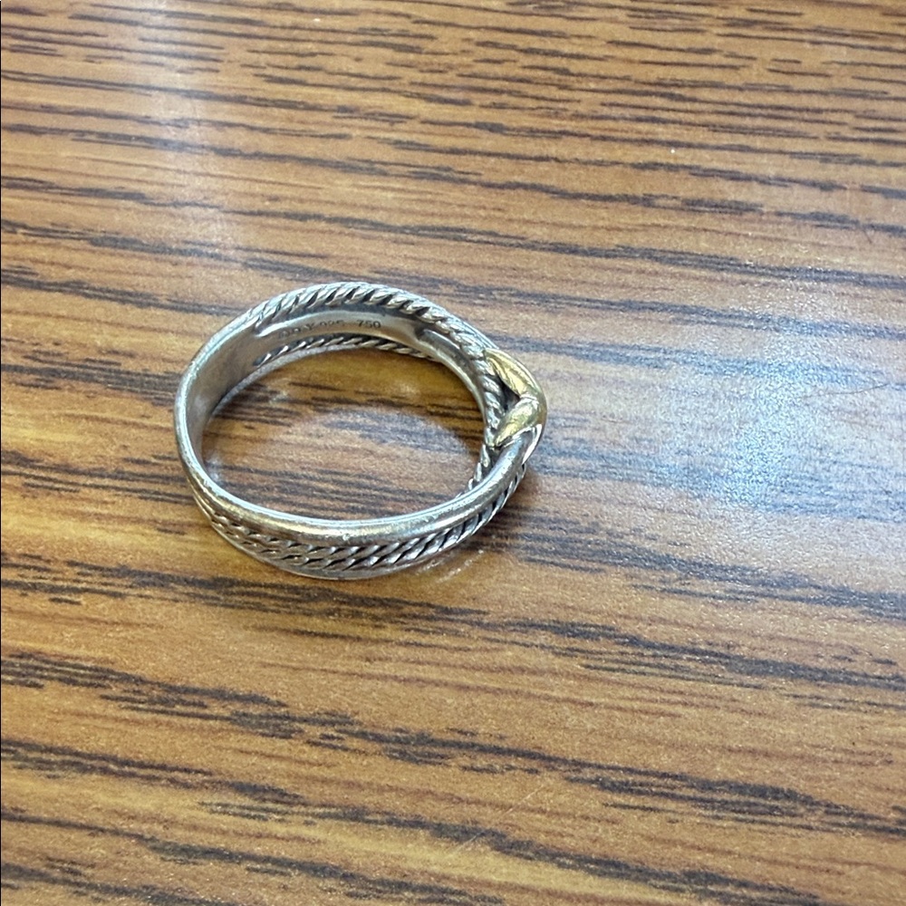 David Yurman Silver and Gold Women's Ring